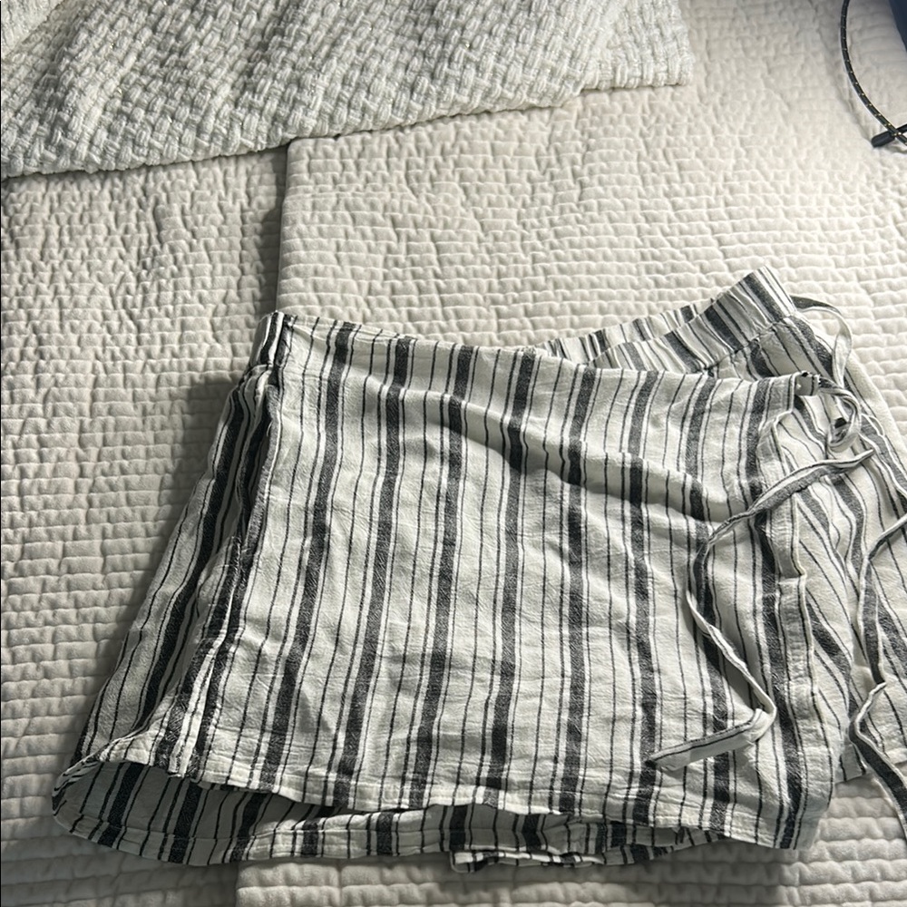 Striped Wrap Skort